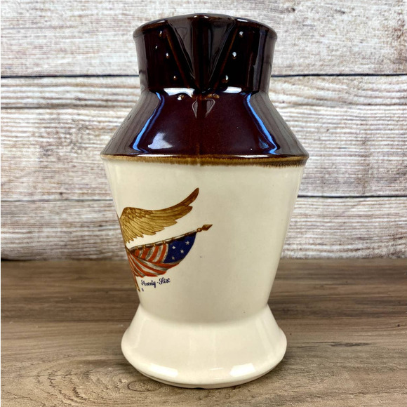 McCoy Spirit of '76 National Gallery of Art Carved Wooden Eagle Pitcher - Picture 2 of 10